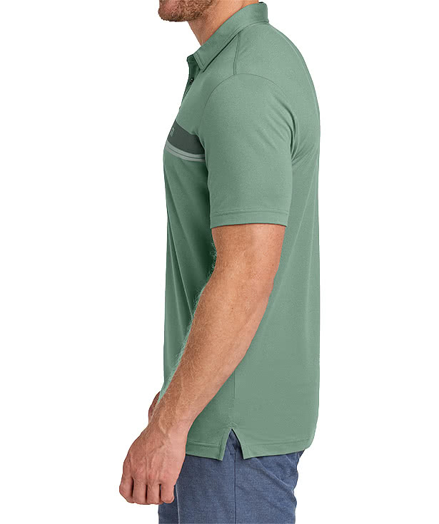 TravisMathew Glenview Stripe Recycled Performance Polo - Printed