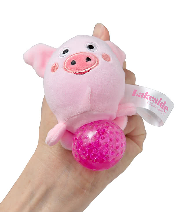 Stress Busters Pig Plush Gel Stress Reliever