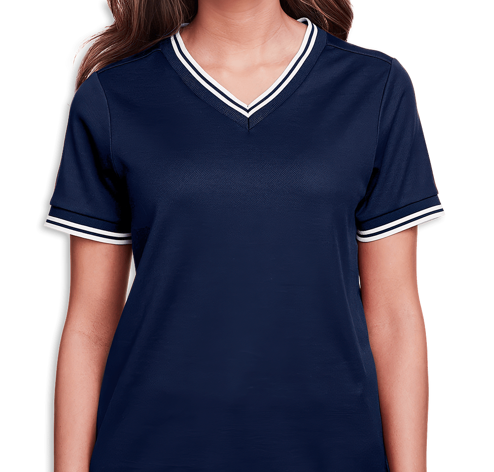 Devon & Jones Women's CrownLux Plaited Tipped Performance Shirt-default