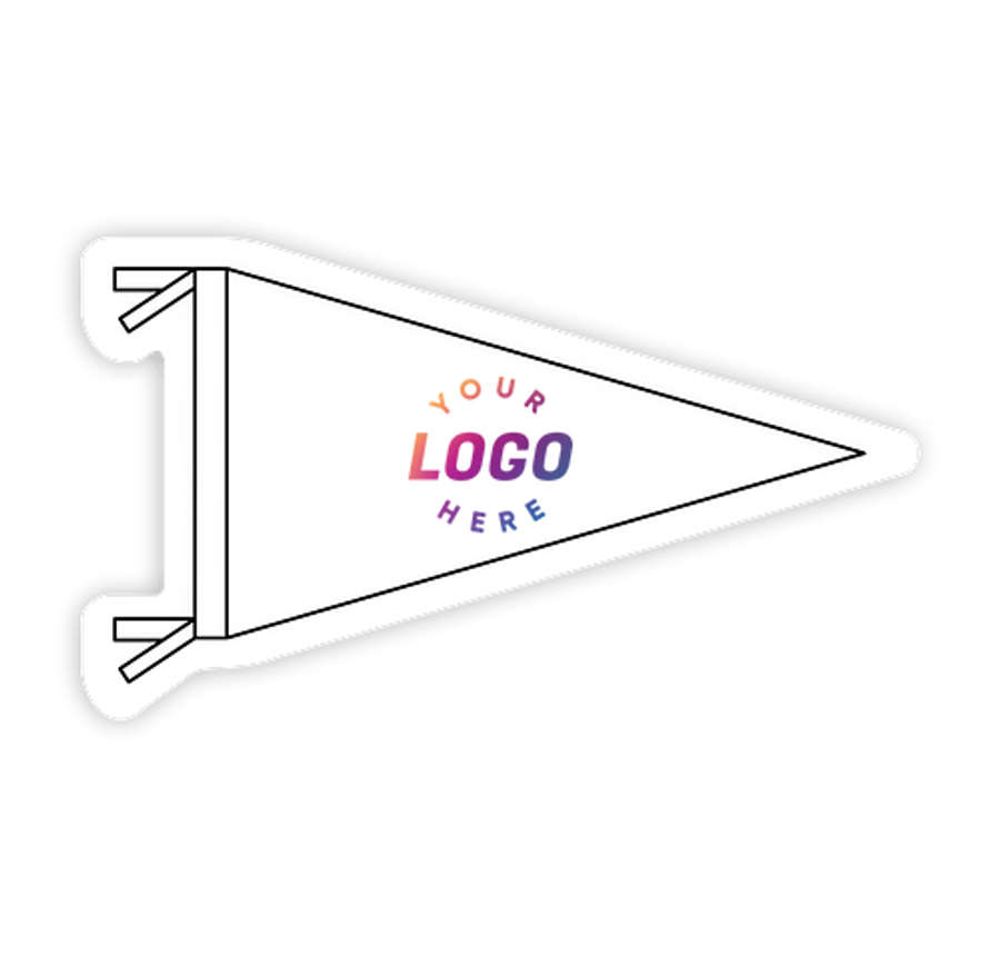 Full Color 3.5" x 2" Pennant Mini Refrigerator Magnet in Pennant
