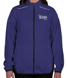 Port Authority Women's Reflective Running Full Zip Jacket - Color: True Royal / Deep Black