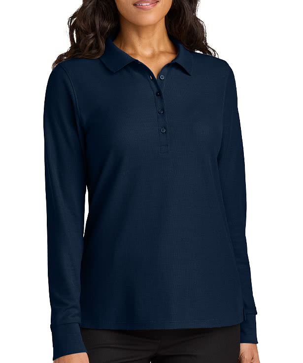 Port Authority Women's Wearever UV Long Sleeve Performance Pique Polo