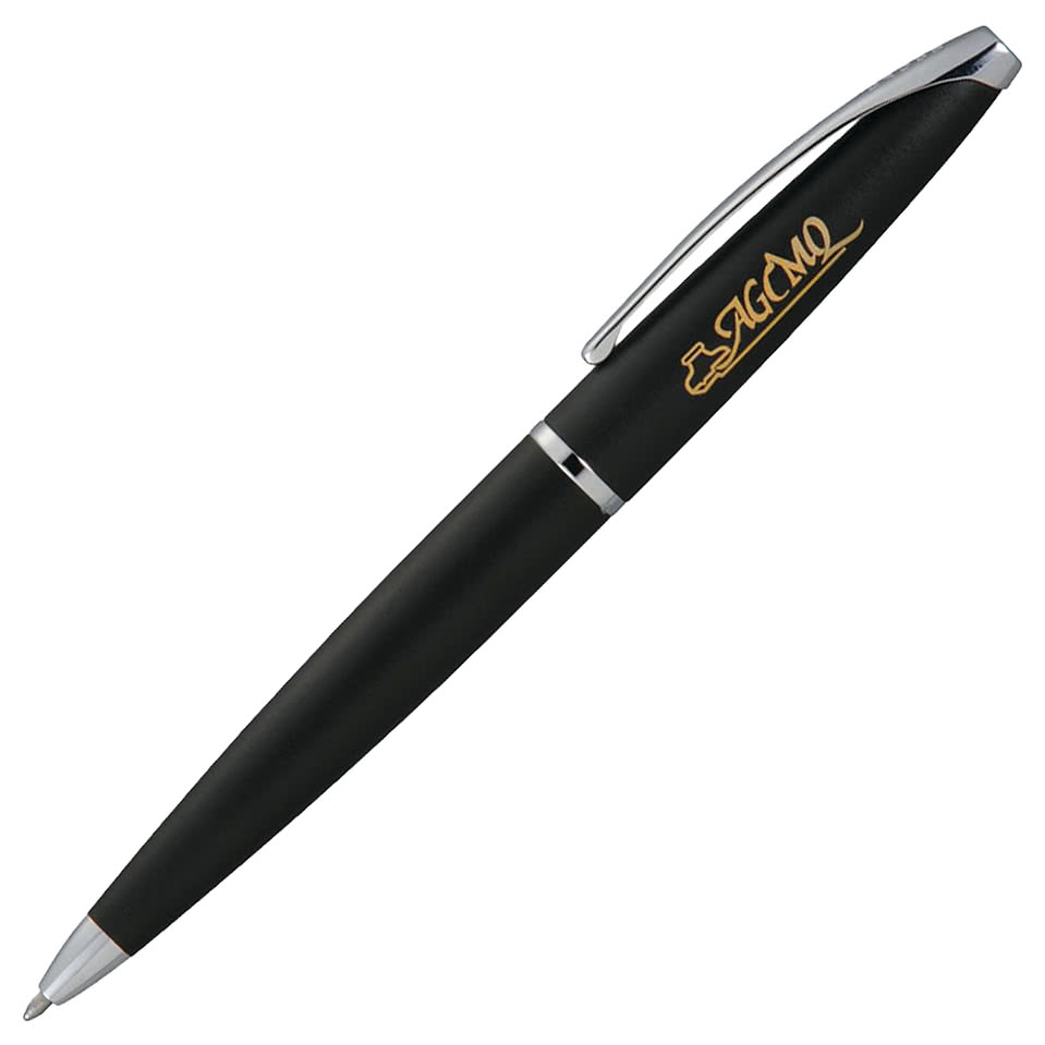 Laser Engraved Cross ATX Basalt Black Ballpoint Pen (black ink)