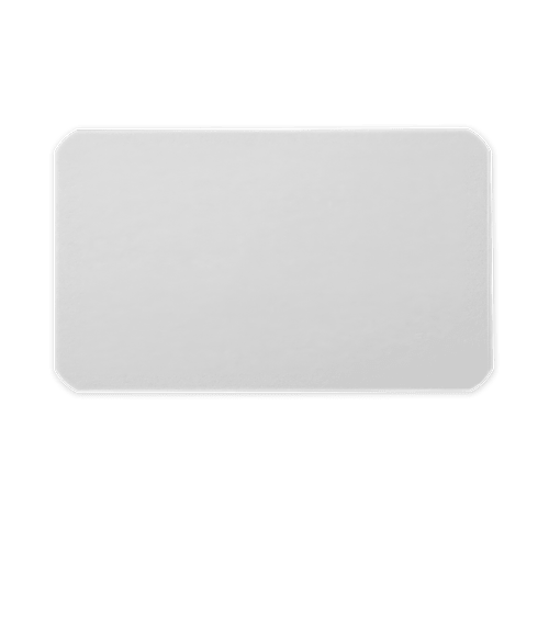 Full Color 5 in. x 3 in. Clear Round Corner Rectangle Sticker in Clear