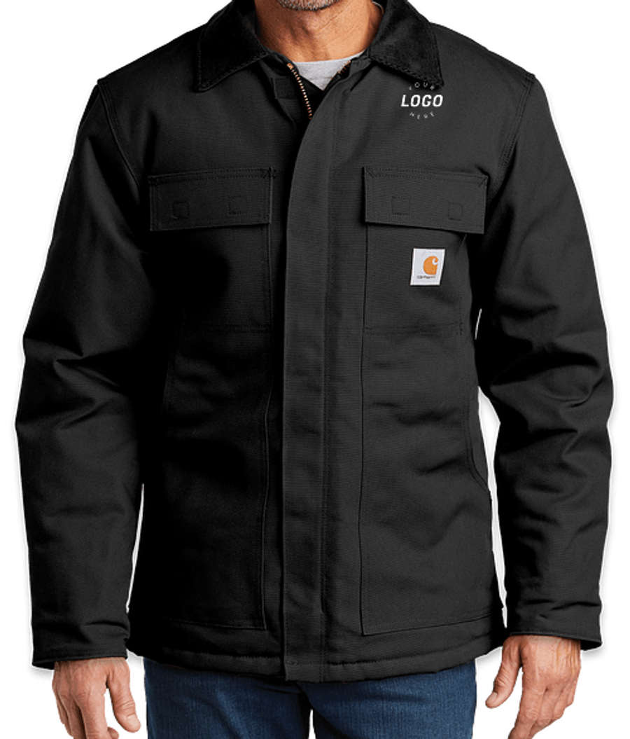 Carhartt Tall Duck Traditional Coat - Printed in Black
