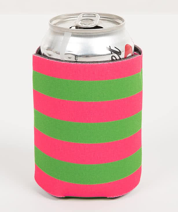 Full Color Stripe Foldable Can Cooler