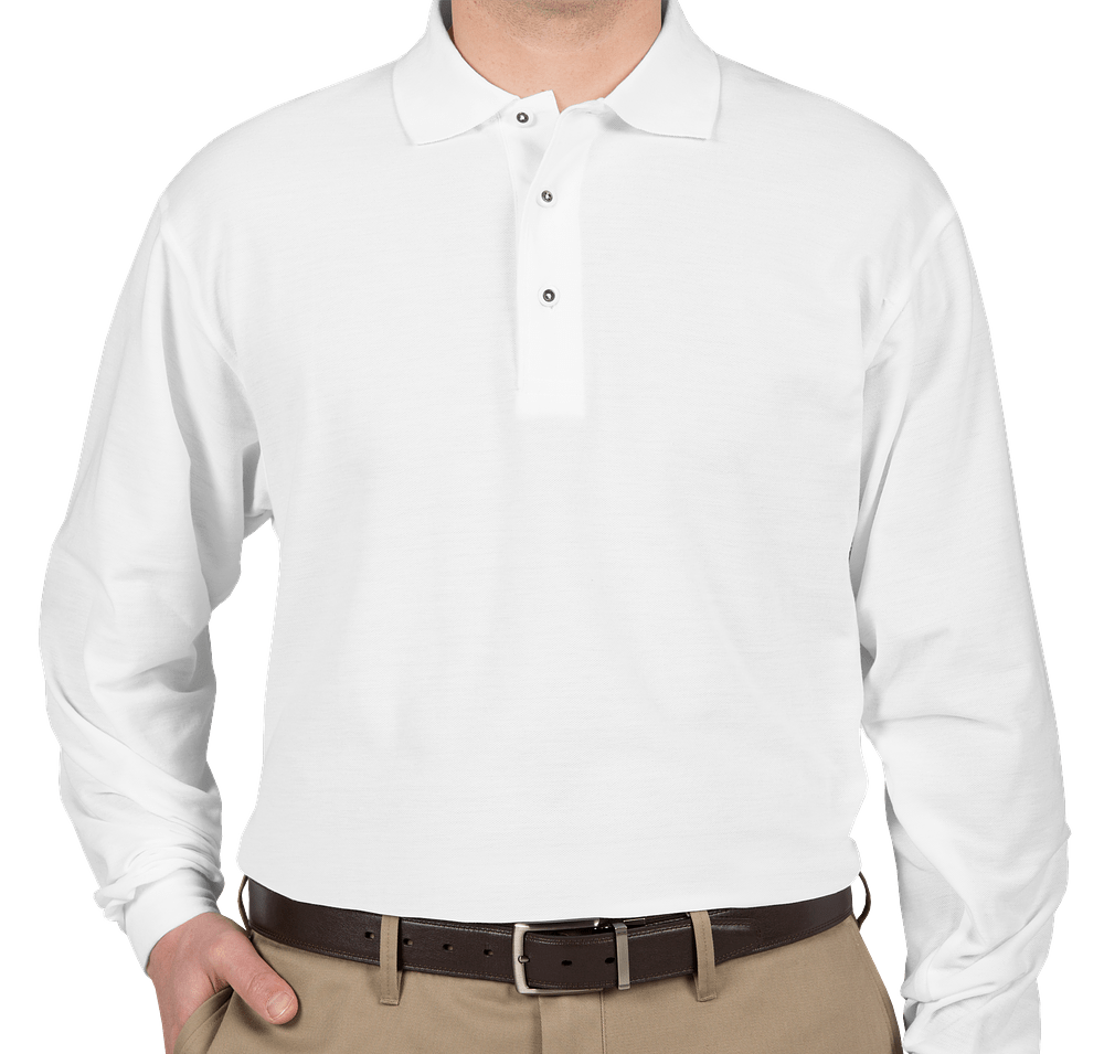 Port Authority Silk Touch Long Sleeve Polo - Embroidered-default