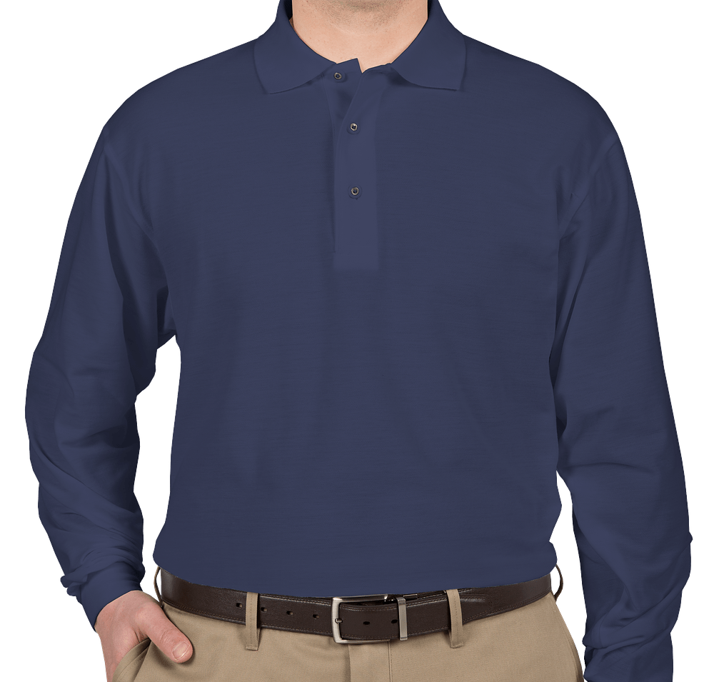 Port Authority Silk Touch Long Sleeve Polo - Embroidered-default