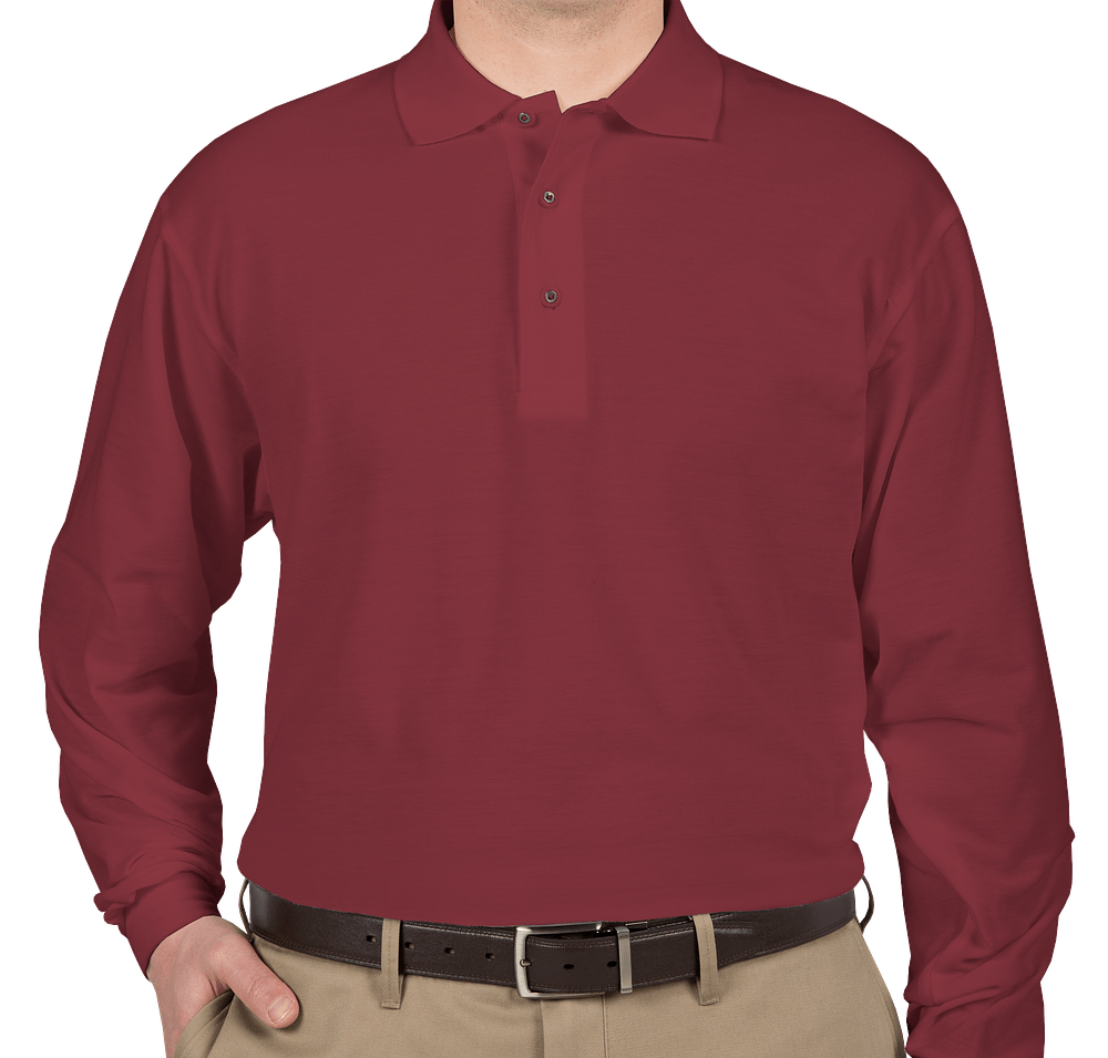Port Authority Silk Touch Long Sleeve Polo - Embroidered-default