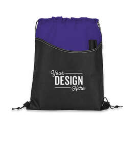 Rivers Non-Woven Drawstring Bag - Color: Purple
