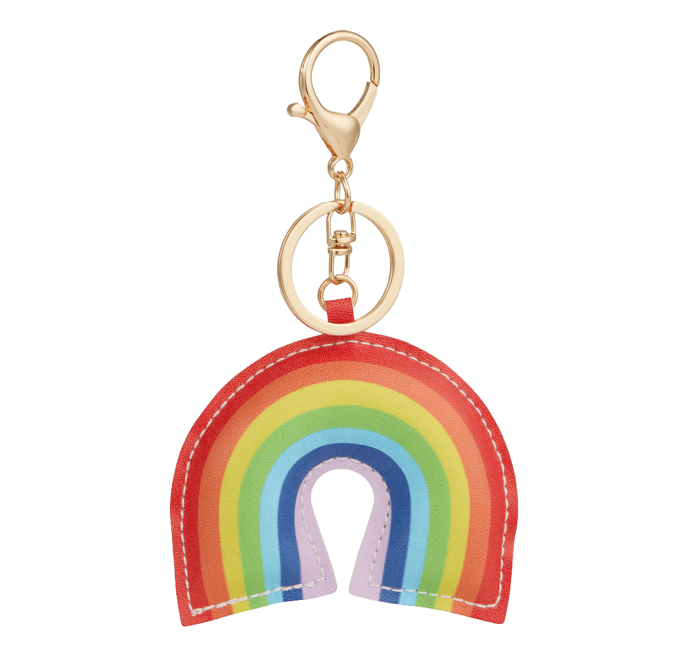 Rainbow Leather Keychain-default