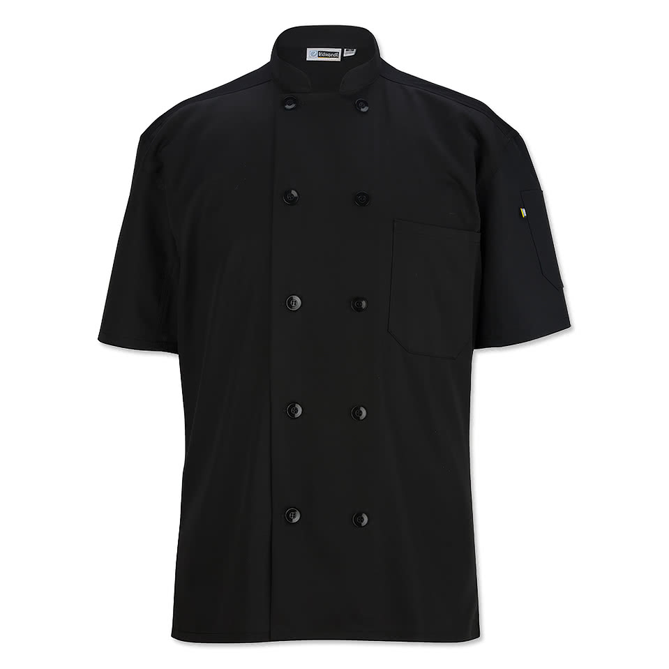 Edwards 10 Button Mesh Back Short Sleeve Chef Coat