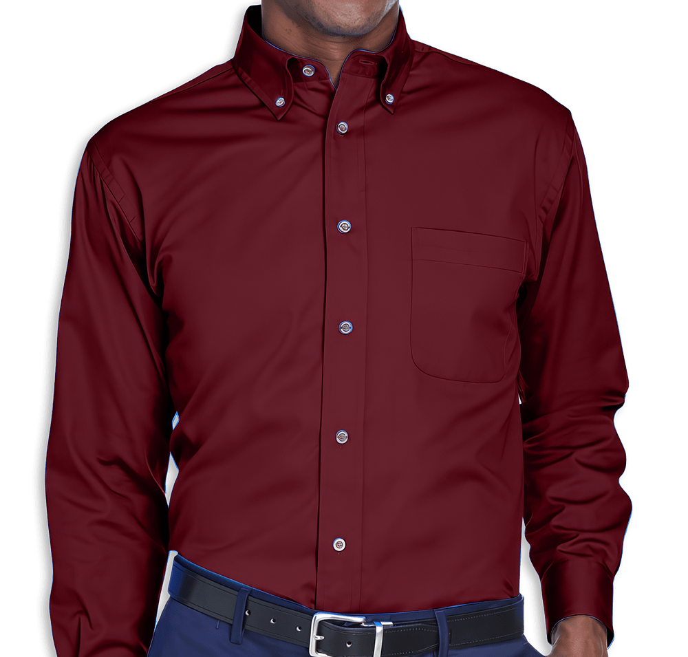 Harriton Easy Blend Long Sleeve Twill Dress Shirt-default