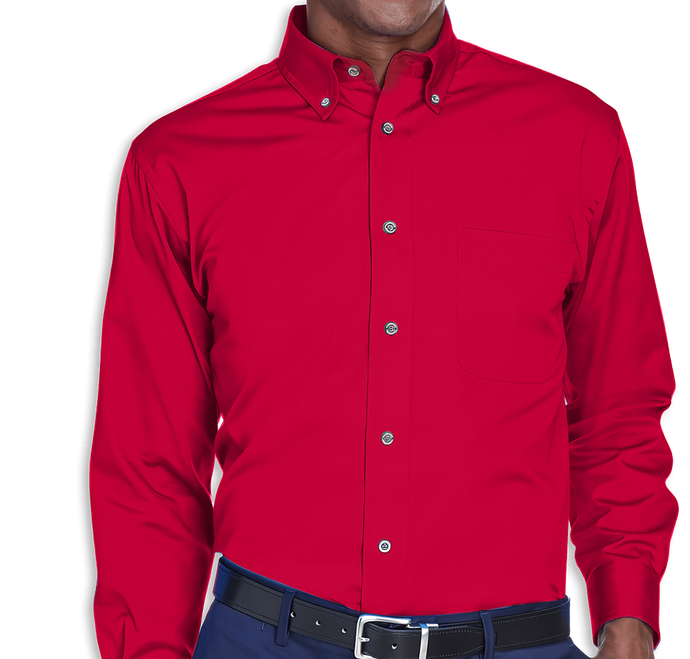 Harriton Easy Blend Long Sleeve Twill Dress Shirt-default