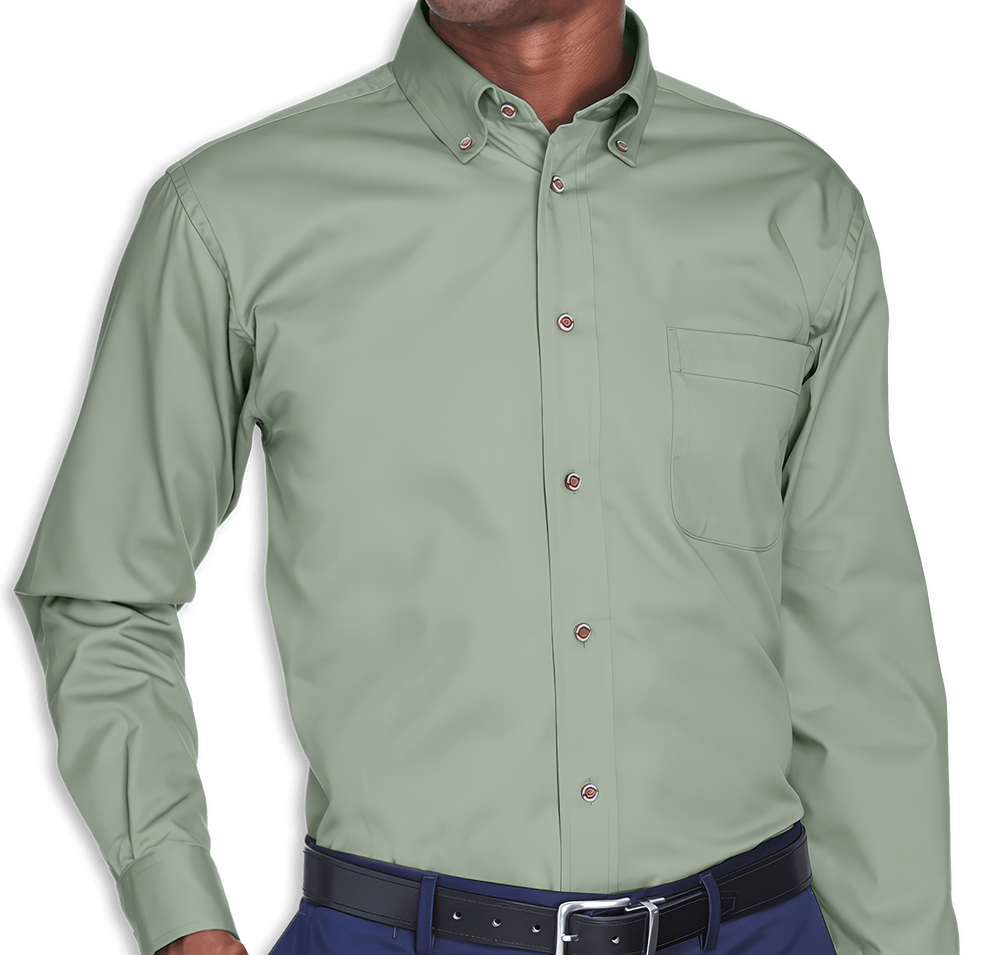 Harriton Easy Blend Long Sleeve Twill Dress Shirt-default