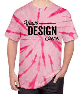 Port & Company Tie-Dye T-shirt - Color: Pink