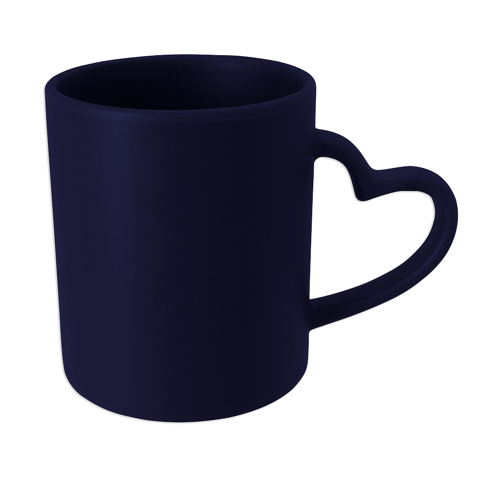 11 oz. Heart Handle Matte Stoneware Mug-default