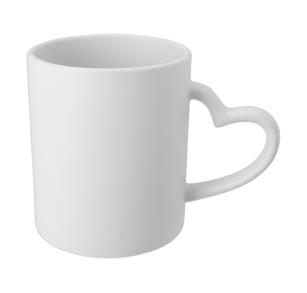 11 oz. Heart Handle Matte Stoneware Mug-default