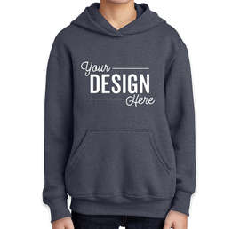 Port & Company Youth Core Pullover Hoodie - Color: Heather Navy