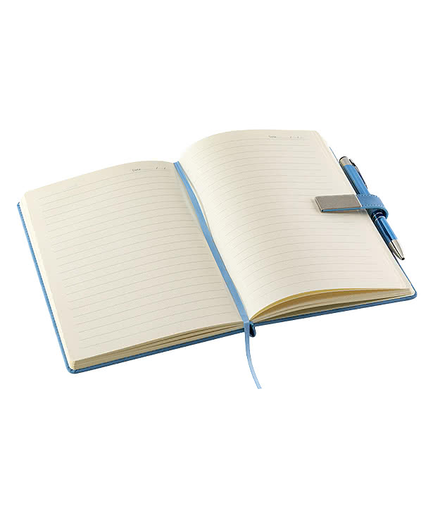 Debossed Thesis Hard Cover Notebook with Magnetic Closure & Pen