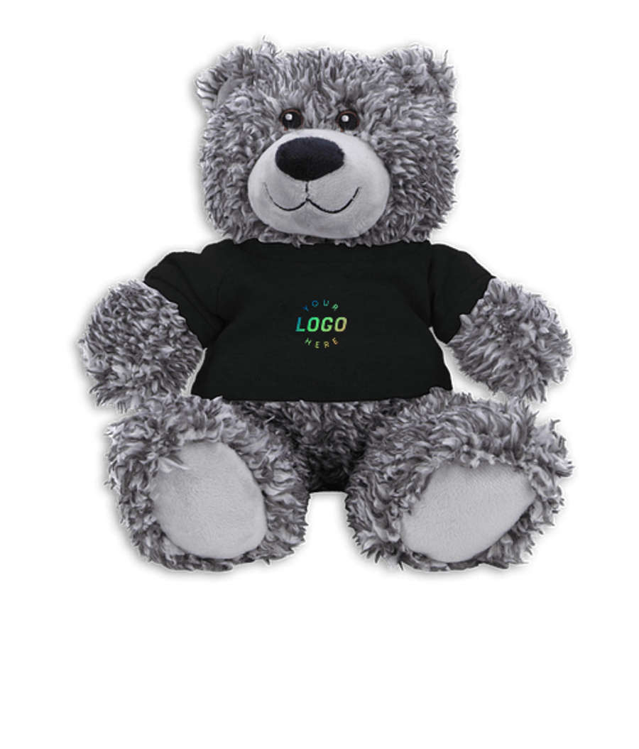 Full Color 12" Bodie Bear Plush Animal in Black
