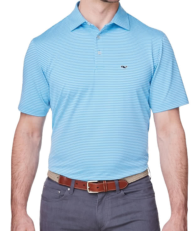 Vineyard Vines Sankaty Bradley Stripe UPF 50+ Performance Polo