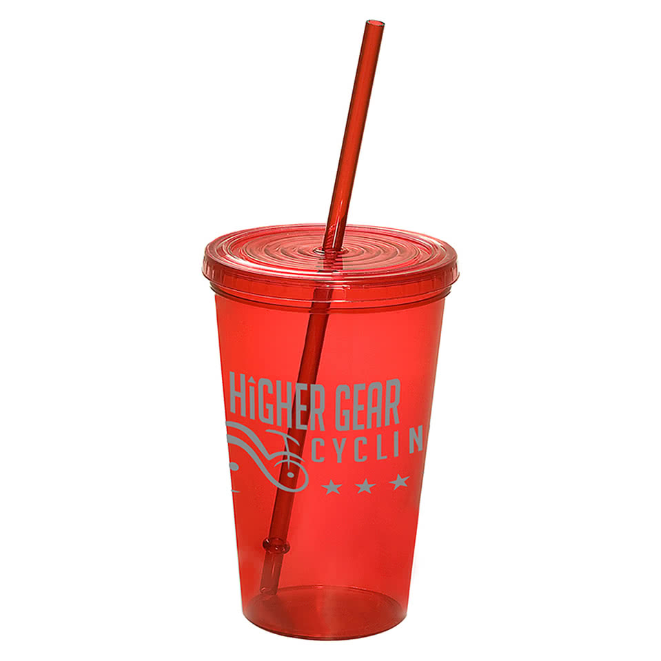 20 oz. Econo Sturdy Sipper Tumbler with Straw