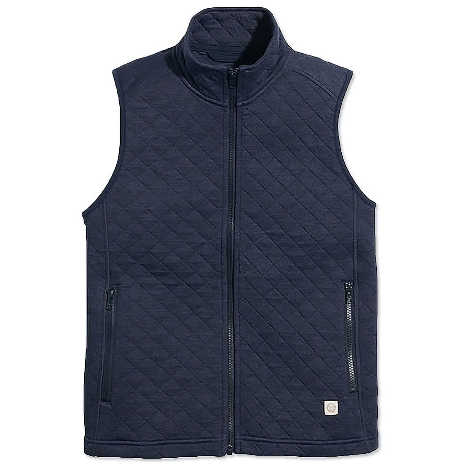 Marine Layer Women's Corbet Quilted Vest - Faux Leather Patch