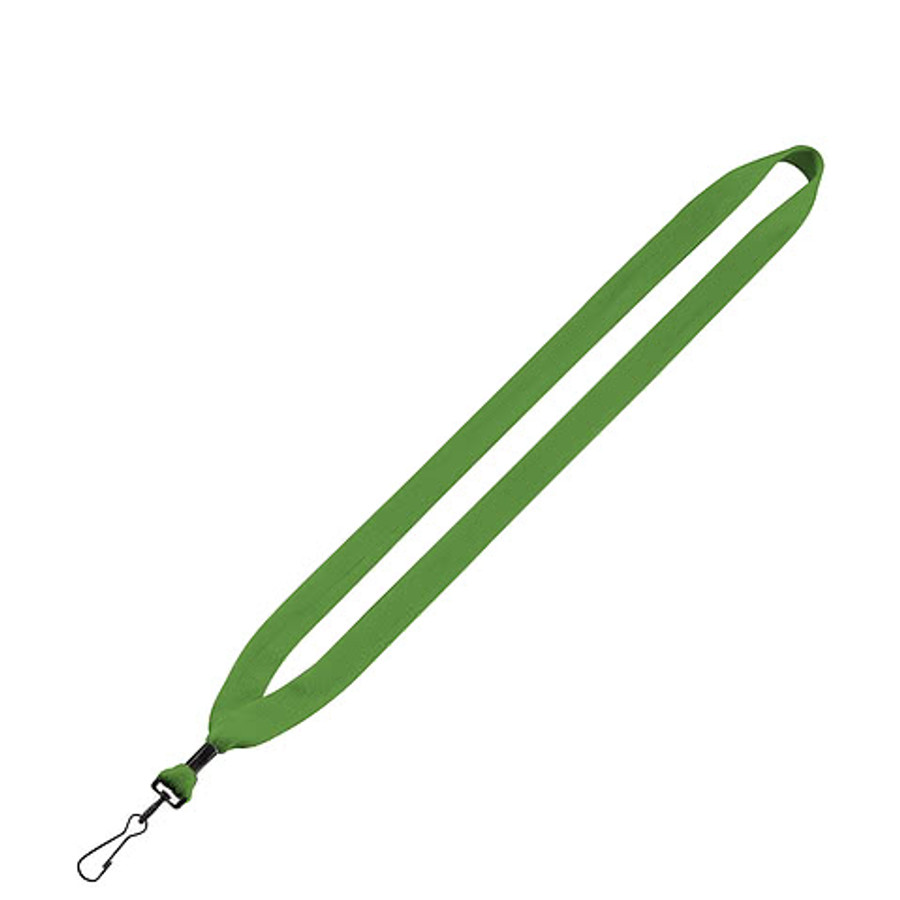 3/4" Cotton Lanyard with Metal Crimp and Swivel Snap Hook in White