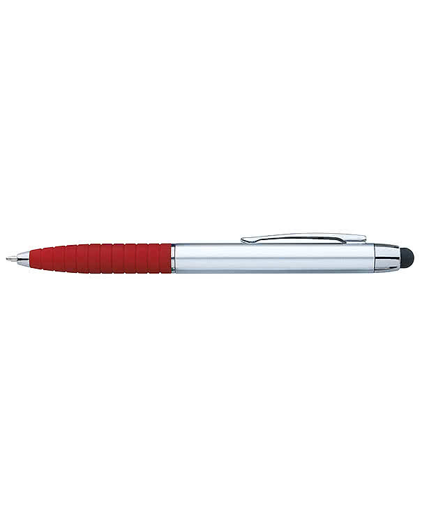 Silver Cool Grip Stylus Pen (black ink)