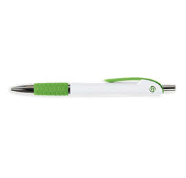 Souvenir Image Grip Pen (black ink) - Color: White / Green