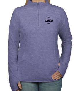 Sport-Tek Women's Performance Half Zip Pullover - Color: True Royal Heather
