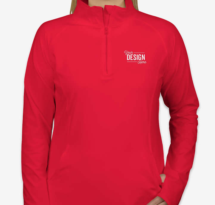 Sport-Tek Women's Performance Quarter-Zip Pullover custom printed