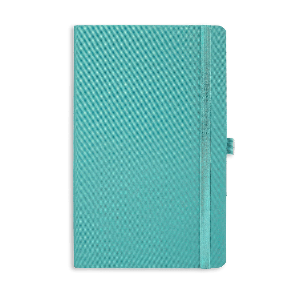 Castelli Debossed Oceano Recycled Medio Lined Hard Cover Notebook-default