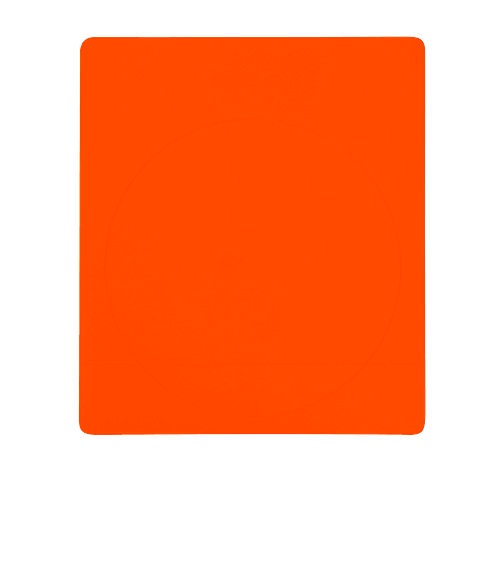 Full Color 3 in. No Residue Round Tech Decal in Orange