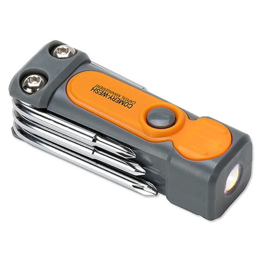 Best Buddy Tools Bright Idea Utility Light with 6-piece Mini Screwdriver Set in Orange