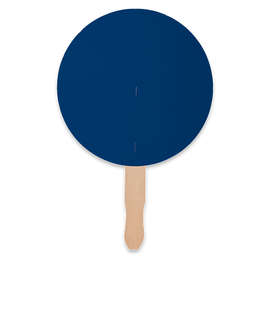 Full Color Circle Hand Fan - Color: Navy
