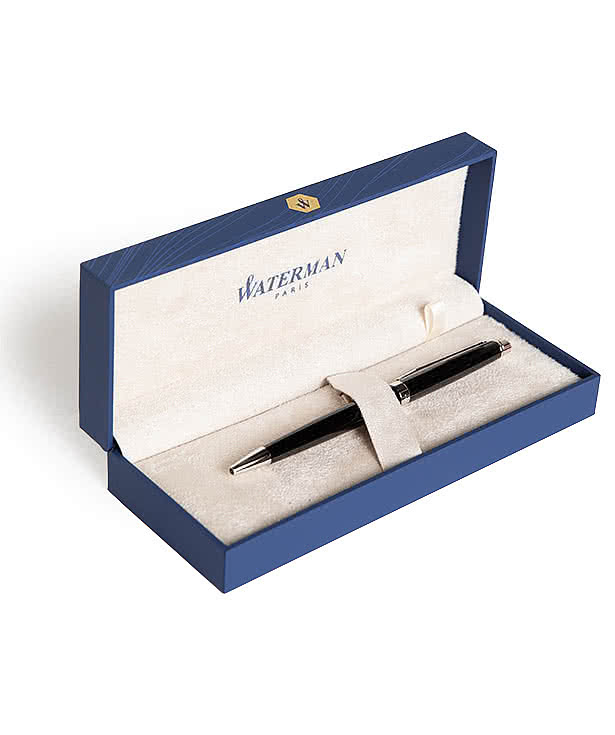 Laser Engraved Waterman Hemisphere Ballpoint Pen (blue ink)