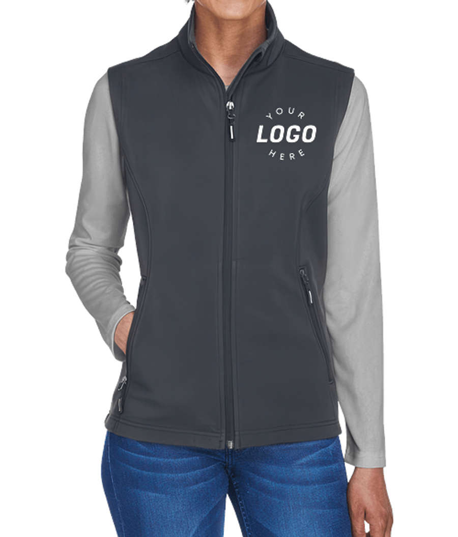 Core 365 Women's Fleece Lined Soft Shell Vest in Carbon