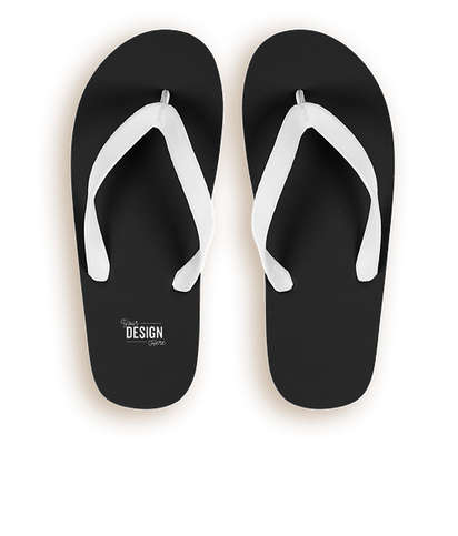 Bora Bora Color Block Flip Flops - Black / White