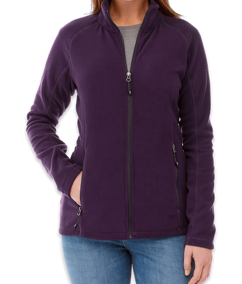 Elevate Women's Rixford Microfleece Full Zip Jacket in Dark Plum