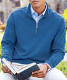Brooks Brothers Double-Knit Quarter Zip Sweatshirt