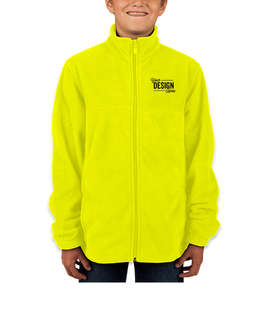 Harriton Youth Full Zip Fleece Jacket - Color: Safety Yellow