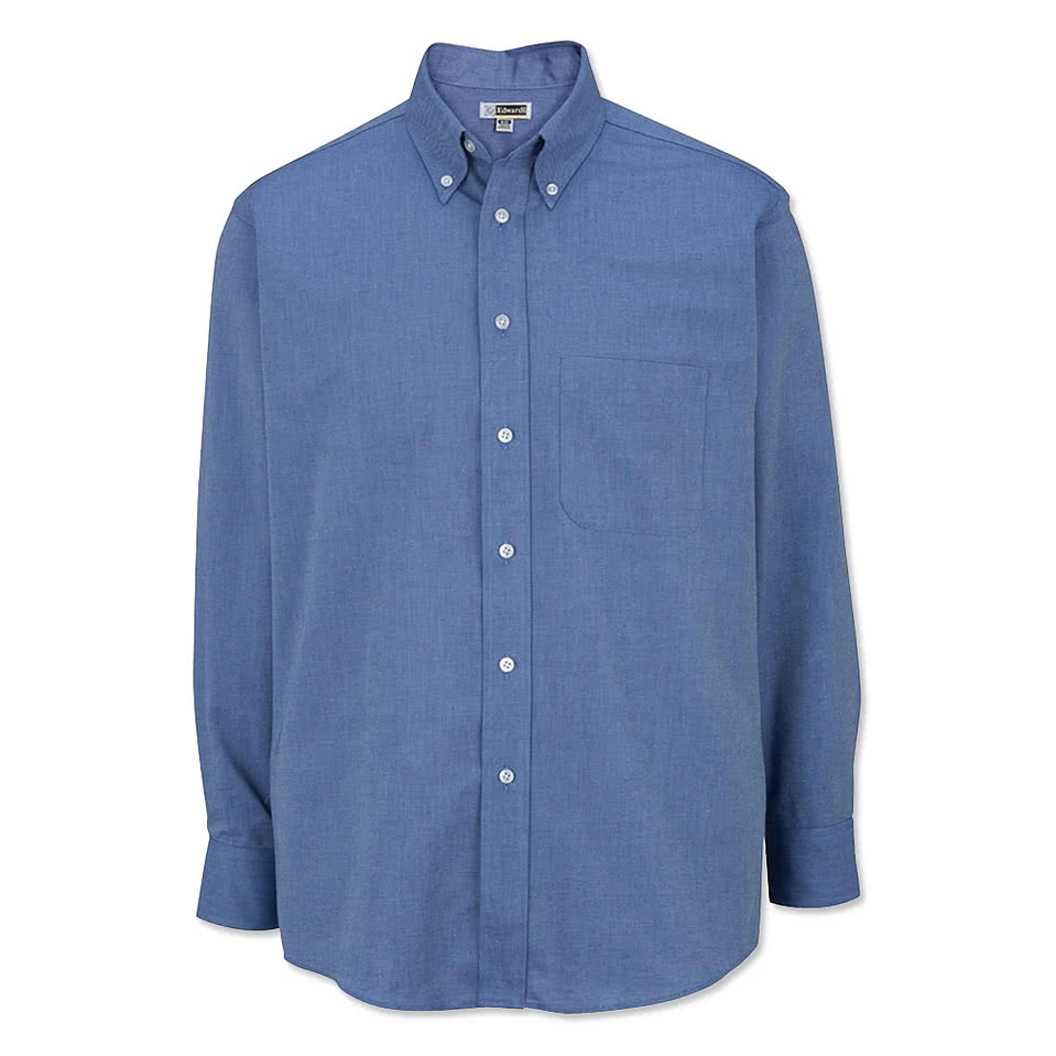 Edwards Oxford Long Sleeve Easy Care Dress Shirt