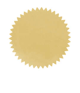 Embossed 1.5 in. Star Roll Labels (500 per roll) - Color: Gold