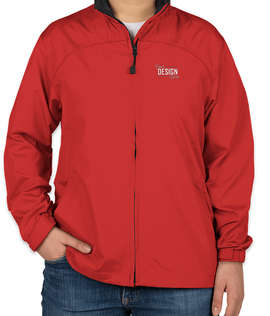 North End Women's Full Zip Hooded Jacket - Color: Molten Red