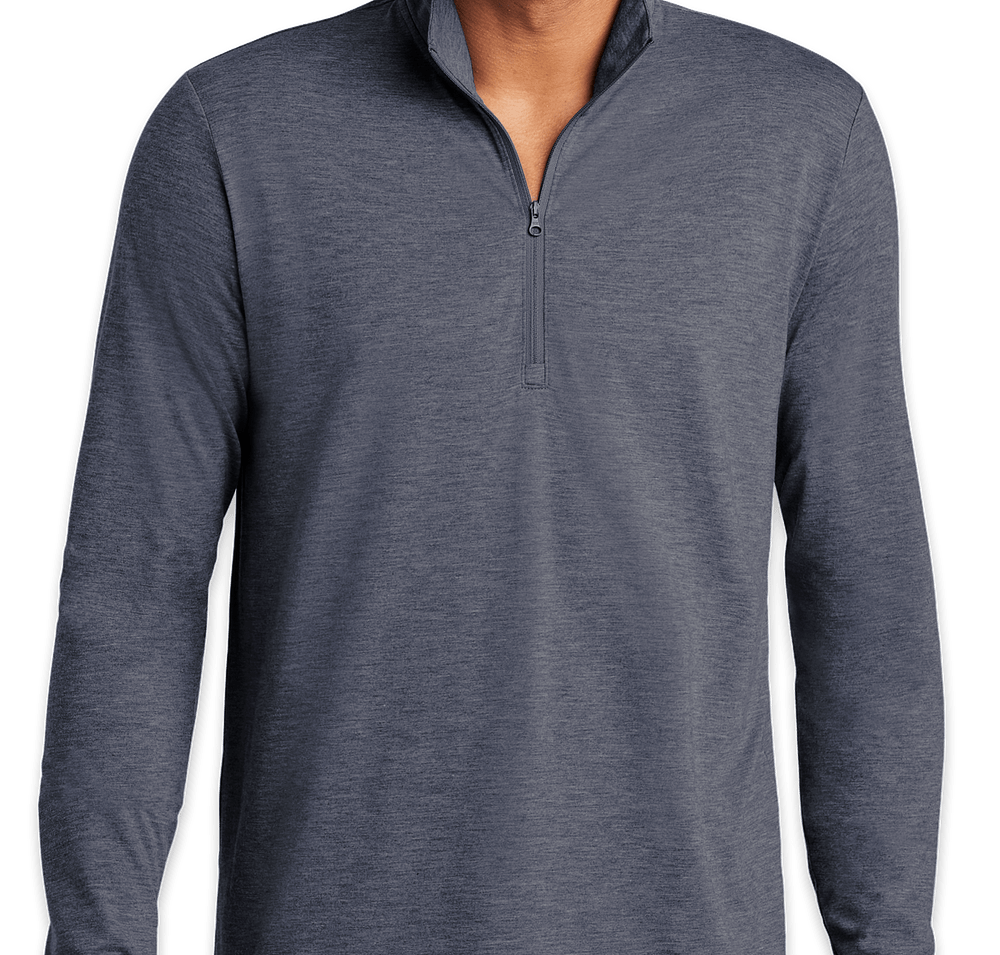 Sport-Tek Tri-Blend Quarter Zip Performance Shirt-default