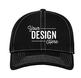 New Era 39THIRTY Contrast Stitch Stretch Fit Mesh Hat - Color: Black / White