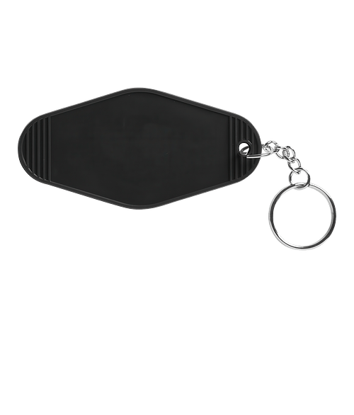 Recycled Plastic Motel Keychain in BLACK
