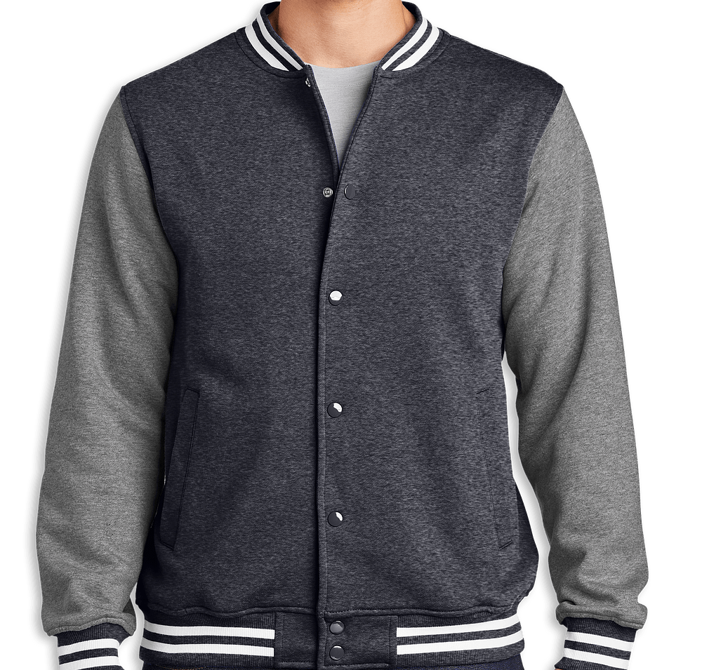 Sport-Tek Letterman Fleece Jacket - Printed-default